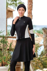 Adasea Burkini Lycra Swimsuit-4436  Voile